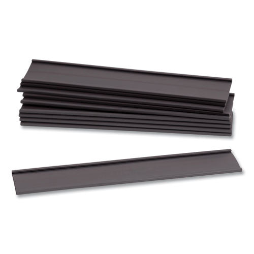 Image of U Brands Magnetic Card Holders, 6 X 1, Black, 10/pack