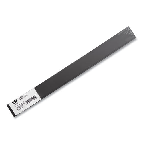 Image of U Brands Magnetic Card Holders, 6 X 1, Black, 10/pack