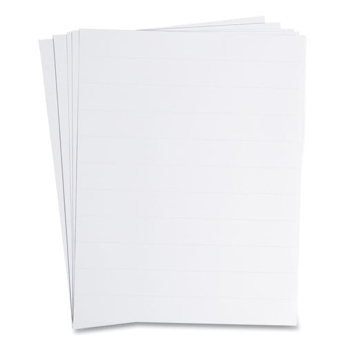 Image of U Brands Data Card Replacement Sheet, 8.5 x 11 Sheets, Perforated at 1", White, 10/Pack