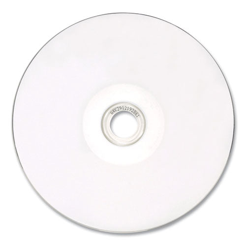 Image of Verbatim® Cd-R Datalifeplus Printable Recordable Disc, 700 Mb/80 Min, 52x, Spindle, Hub Printable, White, 50/pack