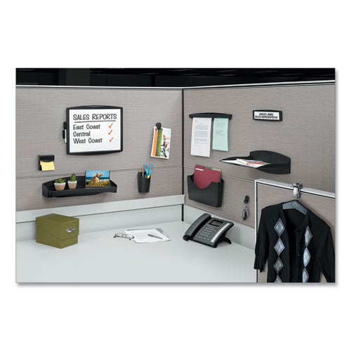 Image of Fellowes® Partition Additions Clips, 40 Sheet Capacity, Dark Graphite, 4/Pack