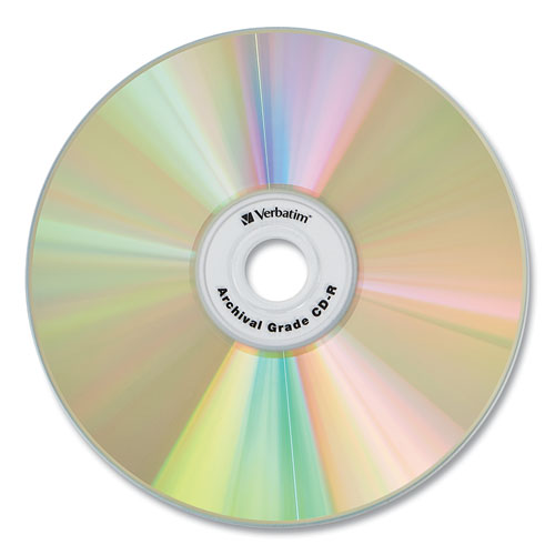 Image of Verbatim® Cd-R Archival Grade Recordable Disc, 700 Mb/80 Min, 52x, Spindle, Gold, 50/pack