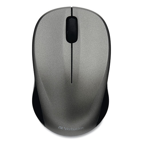 Image of Verbatim® Silent Wireless Blue Led Mouse, 2.4 Ghz Frequency/32.8 Ft Wireless Range, Left/right Hand Use, Graphite