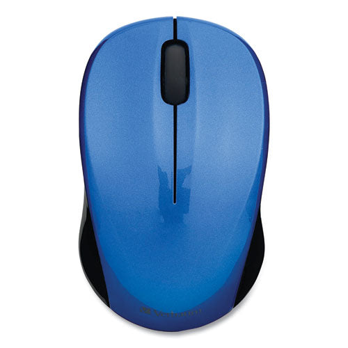 Image of Verbatim® Silent Wireless Blue Led Mouse, 2.4 Ghz Frequency/32.8 Ft Wireless Range, Left/right Hand Use, Blue