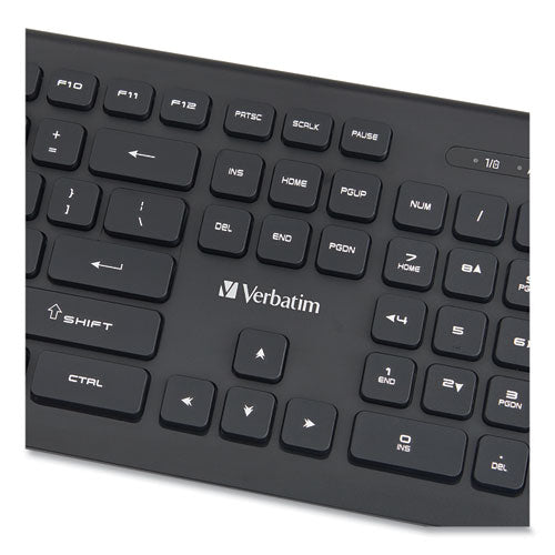 Image of Verbatim® Wireless Slim Keyboard, 103 Keys, Black