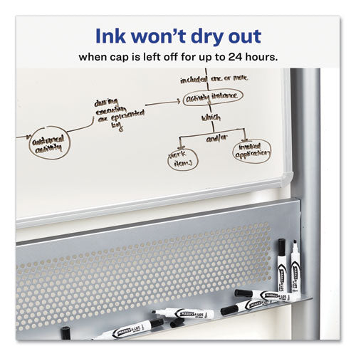 Image of Avery® Marks A Lot Desk-Style Dry Erase Marker, Broad Chisel Tip, Black, Dozen (24408)