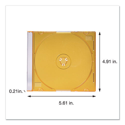 Image of Verbatim® Cd/dvd Slim Case, Assorted Colors, 50/pack