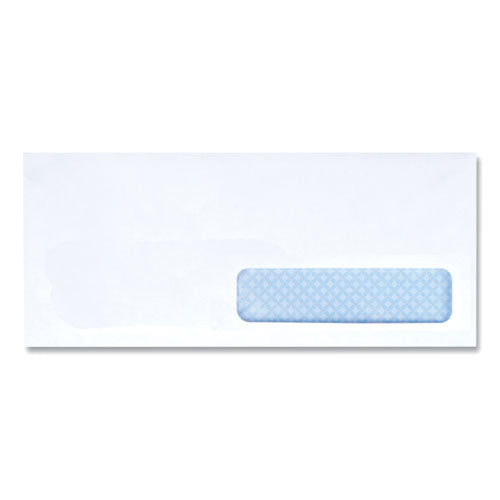 Image of Universal® Open-Side Security Tint Business Envelope, 1 Window, #10, Commercial Flap, Gummed Closure, 4.13 x 9.5, White, 500/Box