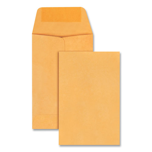 Image of Universal® Kraft Coin Envelope, #1, Round Flap, Gummed Closure, 2.25 X 3.5, Light Brown Kraft, 250/box