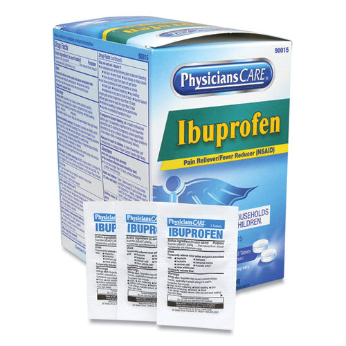 Image of PhysiciansCare® Ibuprofen Medication, Two-Pack, 50 Packs/Box