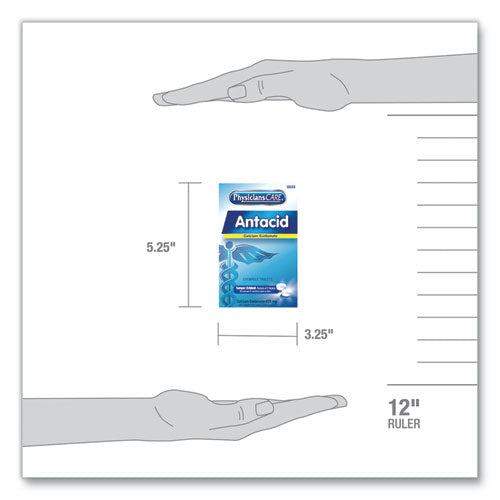 Image of PhysiciansCare® Antacid Calcium Carbonate Medication, Two-Pack, 50 Packs/box