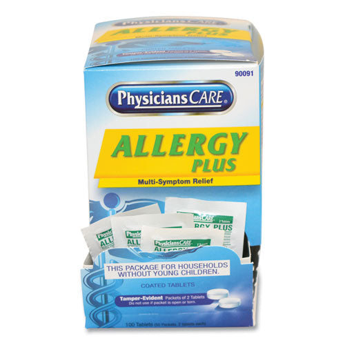Image of PhysiciansCare® Allergy Antihistamine Medication, Two-Pack, 50 Packs/box