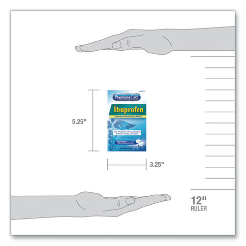 Image of PhysiciansCare® Ibuprofen Pain Reliever, Two-Pack, 125 Packs/box