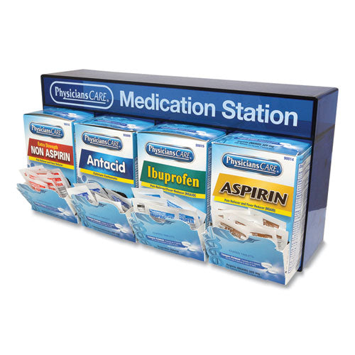 Image of PhysiciansCare® Medication Station, Aspirin, Ibuprofen, Non Aspirin Pain Reliever, Antacid
