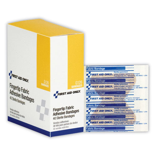 Image of PhysiciansCare® by First Aid Only® First Aid Fingertip Bandages, 1.75 X 3, 40/box