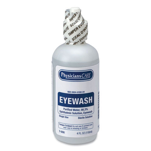 Image of PhysiciansCare® by First Aid Only® First Aid Refill Components Disposable Eye Wash, 4 Oz Bottle