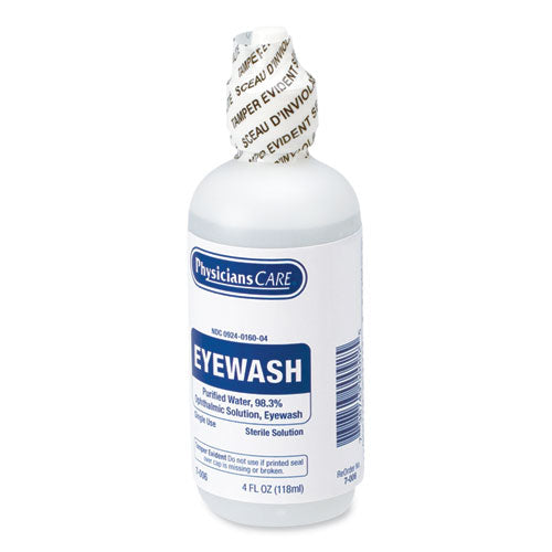 Image of PhysiciansCare® by First Aid Only® First Aid Refill Components Disposable Eye Wash, 4 Oz Bottle