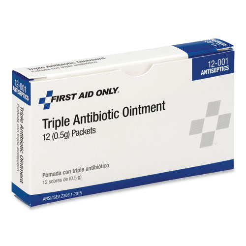 Image of PhysiciansCare® by First Aid Only® First Aid Kit Refill Triple Antibiotic Ointment, Packet, 12/box