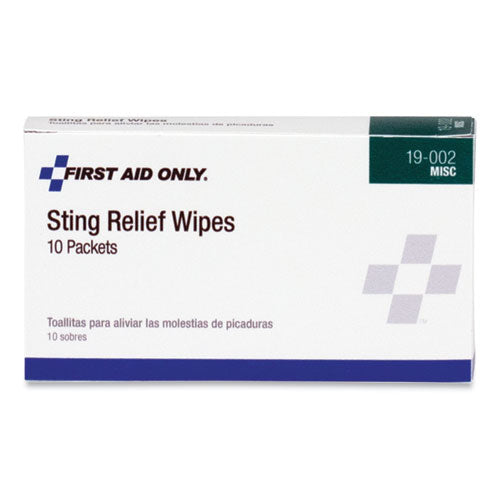 Image of PhysiciansCare® by First Aid Only® First Aid Sting Relief Pads, 10/box