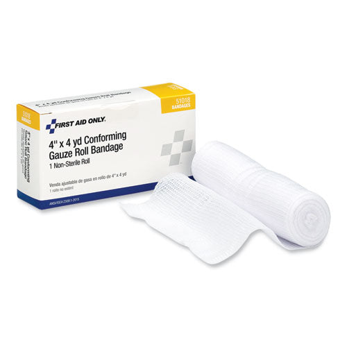 Image of PhysiciansCare® by First Aid Only® First Aid Conforming Gauze Bandage, Non-Sterile, 4" Wide