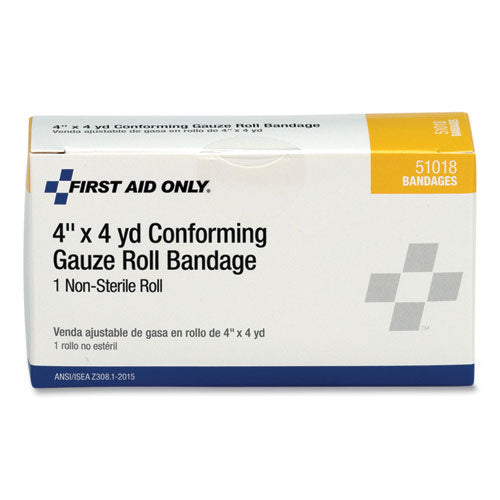 Image of PhysiciansCare® by First Aid Only® First Aid Conforming Gauze Bandage, Non-Sterile, 4" Wide