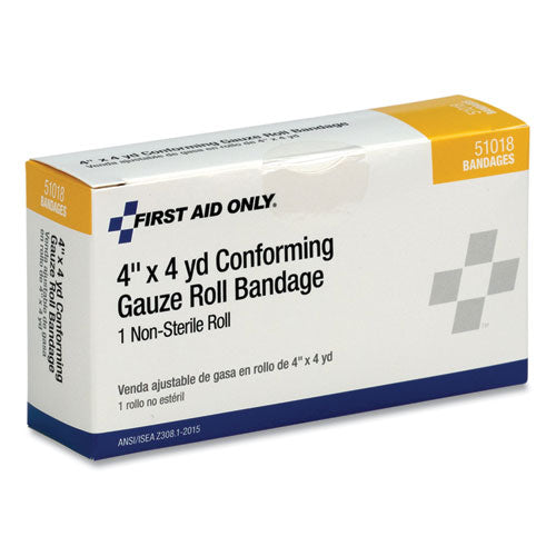 Image of PhysiciansCare® by First Aid Only® First Aid Conforming Gauze Bandage, Non-Sterile, 4" Wide