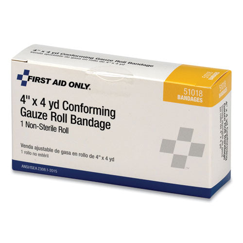 Image of PhysiciansCare® by First Aid Only® First Aid Conforming Gauze Bandage, Non-Sterile, 4" Wide