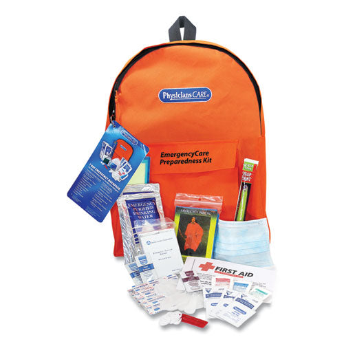 Image of PhysiciansCare® by First Aid Only® Emergency Preparedness First Aid Backpack, 43 Pieces/kit