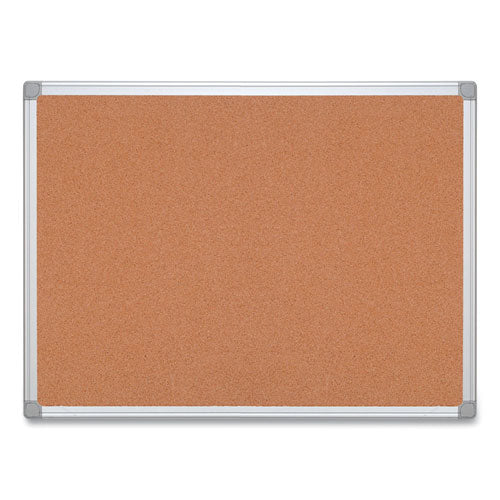 Image of MasterVision® Earth Cork Board, 36" x 24", Tan Surface, Satin Aluminum Frame