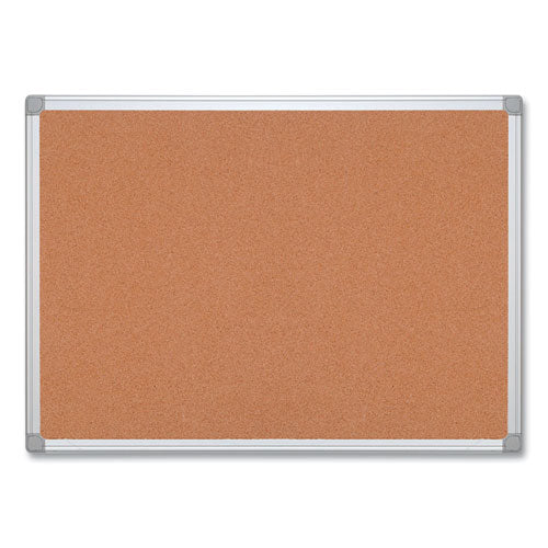 Image of MasterVision® Earth Cork Board, 48" x 36", Tan Surface, Satin Aluminum Frame