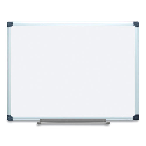 Image of MasterVision® Porcelain Value Dry Erase Board, 36" x 48", White Surface, Satin Aluminum Frame