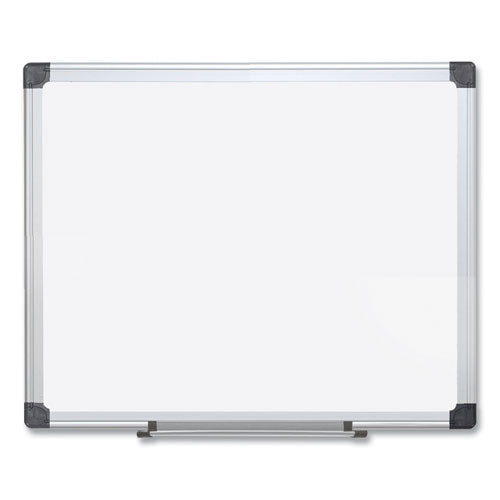 Image of MasterVision® Porcelain Value Dry Erase Board, 48" x 96", White Surface, Satin Aluminum Frame