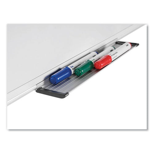 Image of MasterVision® Porcelain Value Dry Erase Board, 48" x 96", White Surface, Satin Aluminum Frame