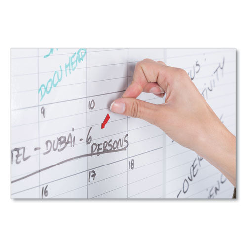 Image of MasterVision® Magnetic Dry Erase Calendar Board, Monthly Planning/Scheduling, 48" x 36", White Surface, Satin Aluminum Frame