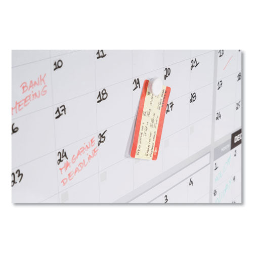 Image of MasterVision® Magnetic Dry Erase Calendar Board, Four-Month Planning/Scheduling, 48" x 36", White Surface, Satin Aluminum Frame