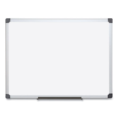 Image of MasterVision® Value Lacquered Steel Magnetic Dry Erase Board, 18" x 24", White Surface, Satin Aluminum Frame