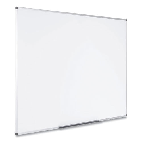 Image of MasterVision® Value Lacquered Steel Magnetic Dry Erase Board, 18" x 24", White Surface, Satin Aluminum Frame