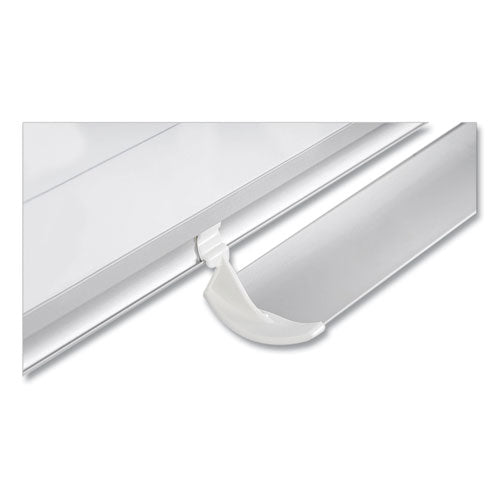 Image of MasterVision® Ruled Magnetic Steel Dry Erase Planning Board, 48" x 36", White Surface, Satin Aluminum Frame