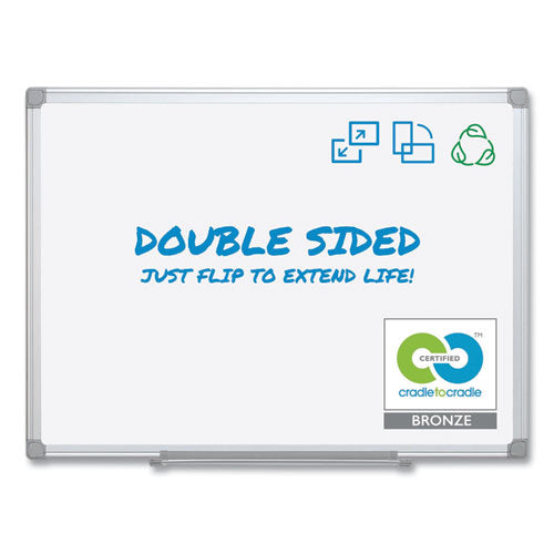 Image of MasterVision® Earth Silver Easy Clean Dry Erase Boards, 96" x 48", White Surface, Satin Aluminum Frame