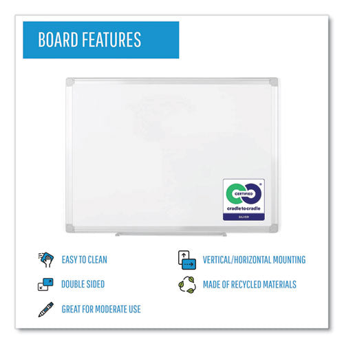 Image of MasterVision® Earth Silver Easy Clean Dry Erase Boards, 96" x 48", White Surface, Satin Aluminum Frame