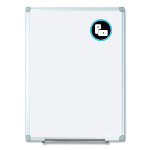 Image of MasterVision® Earth Silver Easy Clean Dry Erase Boards, 96" x 48", White Surface, Satin Aluminum Frame