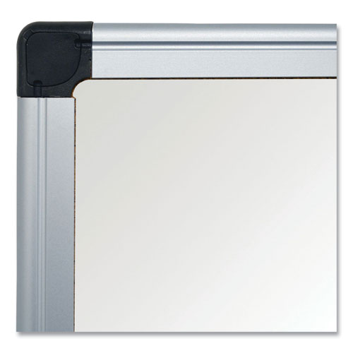 Image of MasterVision® Value Lacquered Steel Magnetic Dry Erase Board, 96" x 48", White Surface, Satin Aluminum Frame