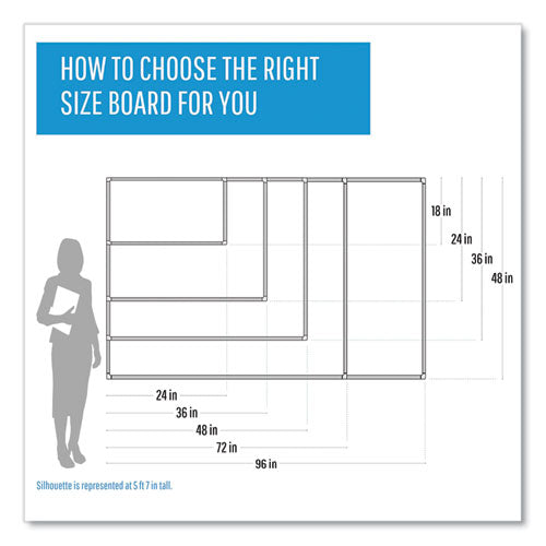 Image of MasterVision® Gridded Magnetic Steel Dry Erase Project Planning Board, 1" x 2" Cells, 72" x 48", White Surface, Satin Aluminum Frame