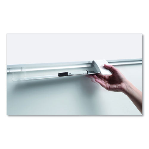 Image of MasterVision® Gridded Magnetic Steel Dry Erase Project Planning Board, 1" x 2" Cells, 72" x 48", White Surface, Satin Aluminum Frame