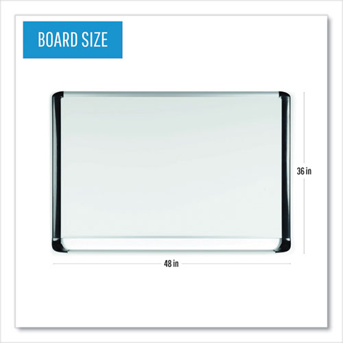 Image of MasterVision® Gold Ultra Magnetic Dry Erase Boards, 48" x 36", White Surface, Black/Satin Aluminum Frame