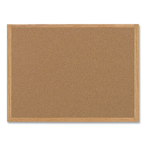 Image of MasterVision® Earth Cork Board, 36" x 24", Tan Surface, Oak Finished Wood Frame