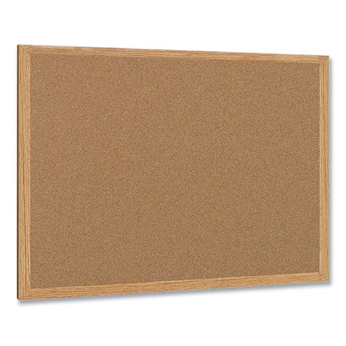 Image of MasterVision® Earth Cork Board, 36" x 24", Tan Surface, Oak Finished Wood Frame