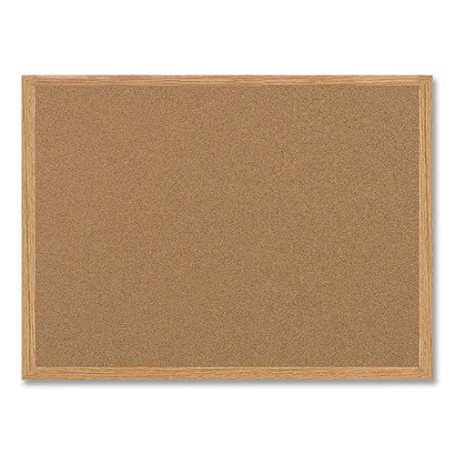 Image of MasterVision® Earth Cork Board, 72" x 48", Tan Surface, Oak Finished Wood Frame