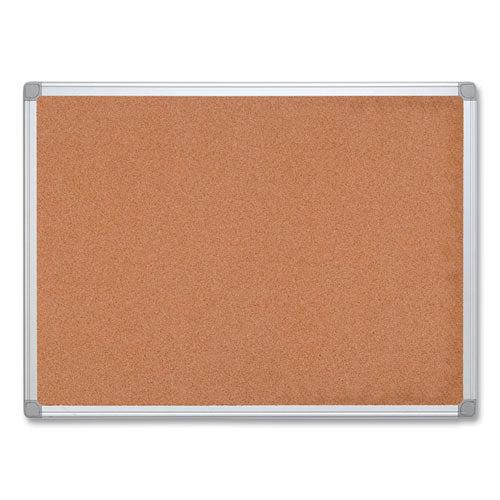 Image of MasterVision® Earth Cork Board, 24" x 18", Tan Surface, Satin Aluminum Frame