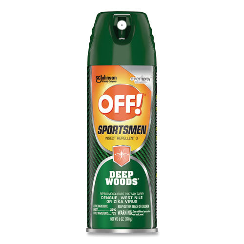 Image of OFF!® Deep Woods Sportsmen Insect Repellent, 6 oz Aerosol Spray, 12/Carton